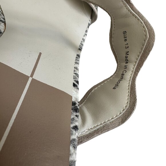 DOLCE VITA  Tan White Leather Double Strap Sandals Heels Size 12 NEW NWOB - Picture 7 of 9